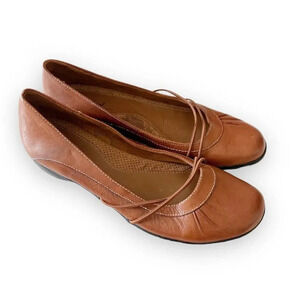 Natural Soul‎ Tan Leather Two Strap Mary Janes Women’s Size 8.5 Coastal Grandma